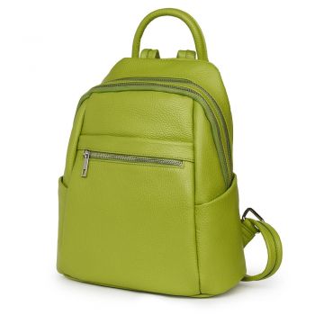Rucsac dama din piele Jonathan verde deschis