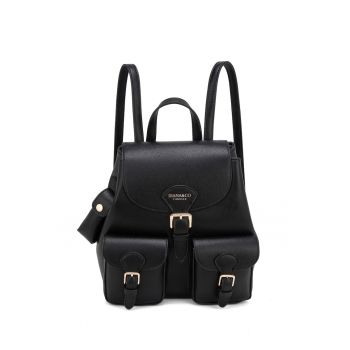 Rucsac de piele ecologica Oriana - Negru