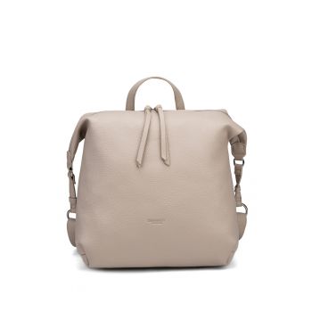 Rucsac din piele ecologica cu barete ajustabile Eridana Nova - Maro taupe deschis