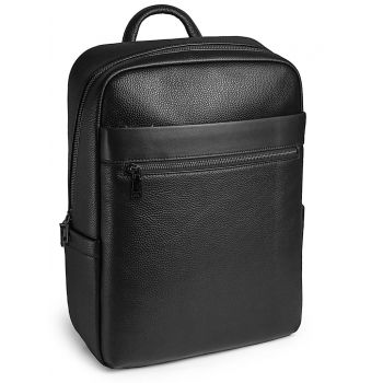 Rucsac pentru barbati, 131419-148, piele naturala, Negru