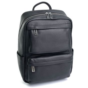 Rucsac pentru barbati, 23131, piele naturala, Negru