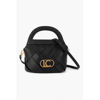 Geanta bucket din piele ecologica - Negru