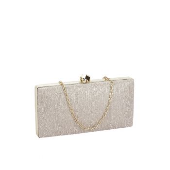 Geanta clutch sampanie cu sclipici BYH-809 06 Auriu rose - 20x10x3