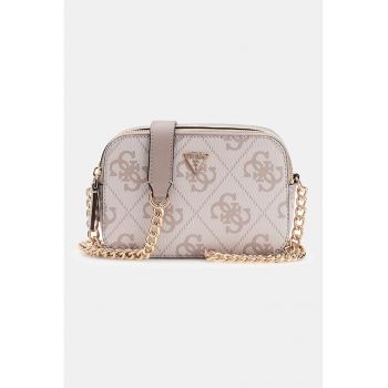 Geanta crossbody cu monograma Noelle - Maro taupe deschis