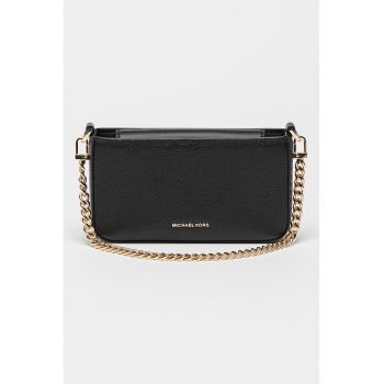 Geanta crossbody de piele cu maner detasabil de lant Bryant - Negru