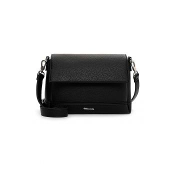 Geanta crossbody de piele ecologica cu aspect texturat - Negru