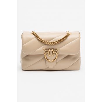Geanta crossbody de piele Love Classic - Bej