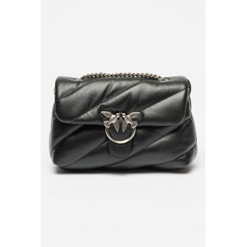 Geanta crossbody de piele Love Classic - Negru stins