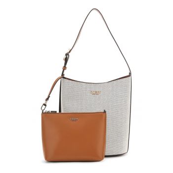 Geanta cu etui interior Nicolette - Maro/Maro taupe deschis