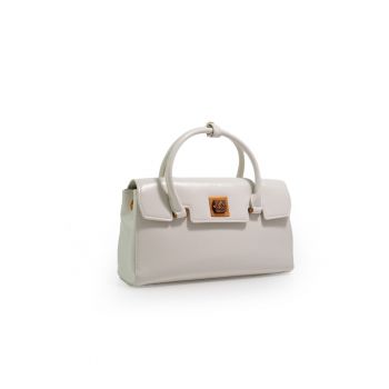 Geantă damă  3322 - piele naturală - bej - 30x15x10cm