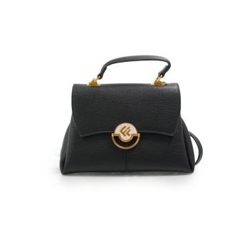 Geanta dama  8193 - piele naturala - negru - 30x15x10cm