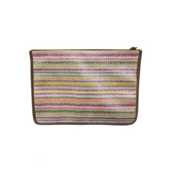 Geanta dama  multicolor - design zig-zag - dimensiuni 30x21.5cm
