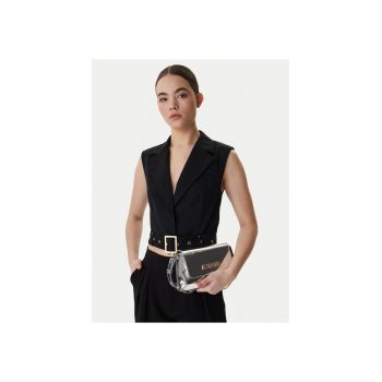 Geanta dama -  piele ecologica - argintie - One Size INTL