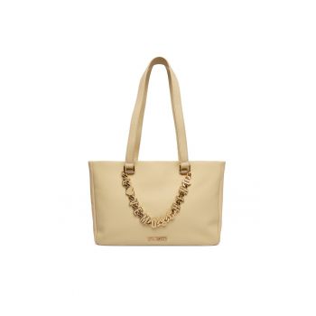 Geanta dama -  piele ecologica - bej - One Size INTL