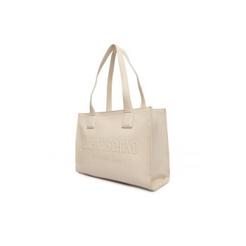 Geanta dama -  piele ecologica - bej - One Size INTL