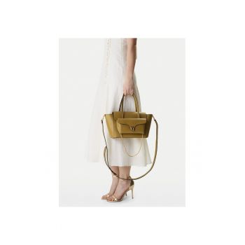 Geanta dama -  piele naturala - verde - One Size INTL
