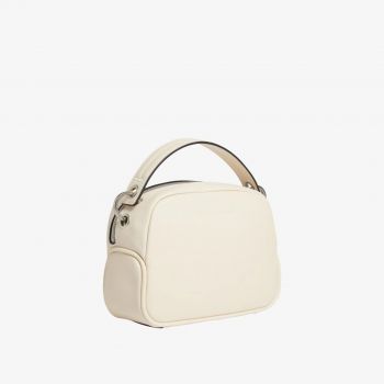 Geanta de dama, 99162, piele naturala, Crem