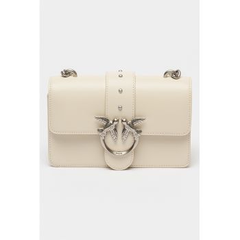 Geanta de piele Love - 456794 - Alb murdar - 14 x 21 x 6 cm