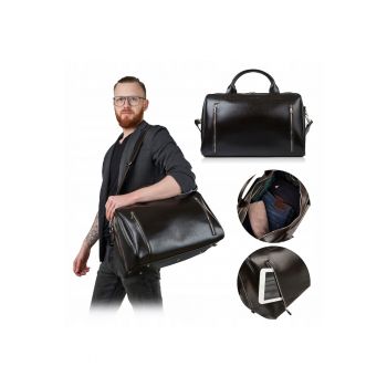 Geanta de voiaj - brødrene - r50 - fara date - fara date - eleganta - piele - weekend - umar - maro - fara date - piele naturala - calitate superioara - curea reglabila