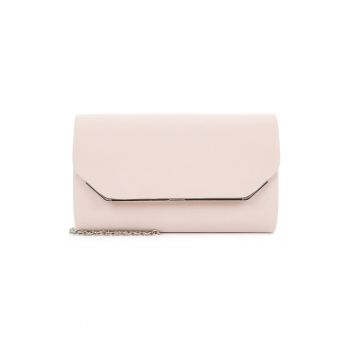 Geanta-plic din piele ecologica Amalia - Roz pastel
