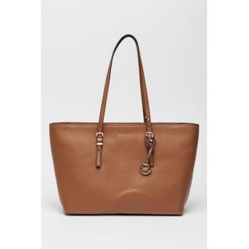 Geanta shopper de piele Quinn - Maro scortisoara