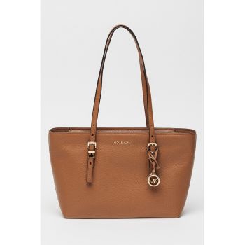 Geanta tote de piele Saffiano Jet Set Travel - Maro scortisoara