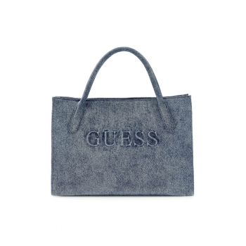 Geanta tote din denim cu logo Jodi - Albastru