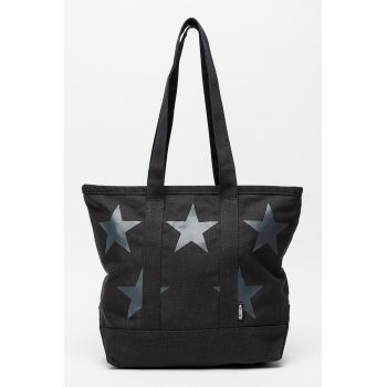 Geanta tote din panza Five Star - Negru