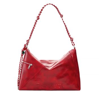 Large logo charm bag red