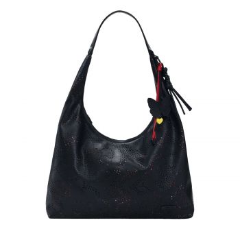 Medium butterfly cutout bag black
