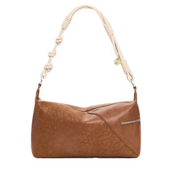 Medium embroidered bag brown