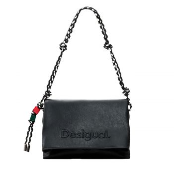 Medium logo charm bag black