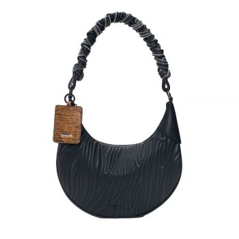 Medium oval embosed black