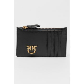 Portcart de piele Airone - Negru