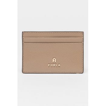 Portcart din piele Camelia - Maro camel