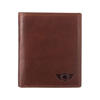 Portofel barbati piele naturala maro 9 x 10.5 x 2 cm - Waxy Vintage -