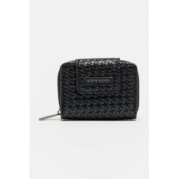 Portofel mic din piele ecologica - Negru