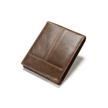 Portofele barbati RFID din piele naturala cu - Coffe de firma original