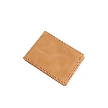 Portofele barbati RFID din piele naturala cu - Maro camel de firma original