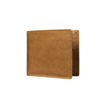 Portofele barbati RFID din piele naturala cu - Maro Latte de firma original
