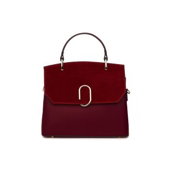 Poseta din piele naturala Ruby grena