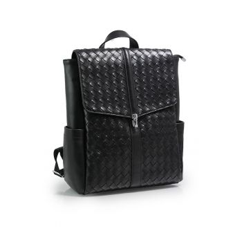 Rucsac  3072 - Piele naturală - Negru - 30x15x10cm
