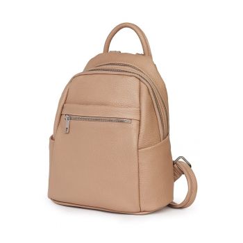 Rucsac dama  Jonathan - piele naturala - roz - 31x27x13cm