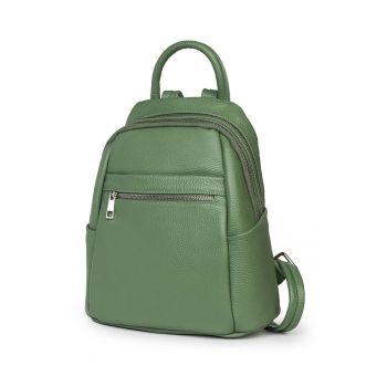 Rucsac dama -  Jonathan - piele naturala - verde menta - 31x27x13cm