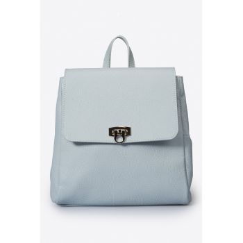 Rucsac din piele cu clapa