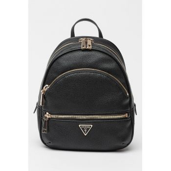 Rucsac mic cu buzunar frontal cu fermoar - Negru