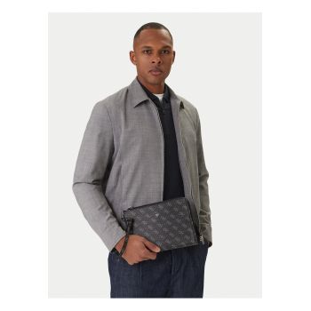 Saszetka barbati -  piele ecologica - negru - One Size INTL