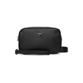 Saszetka barbati -  piele ecologica - negru - One Size INTL