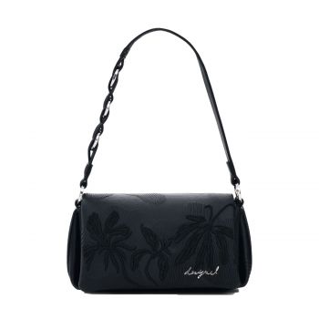 Small bag with floral embossing black
