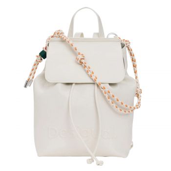 Small charm backpack white